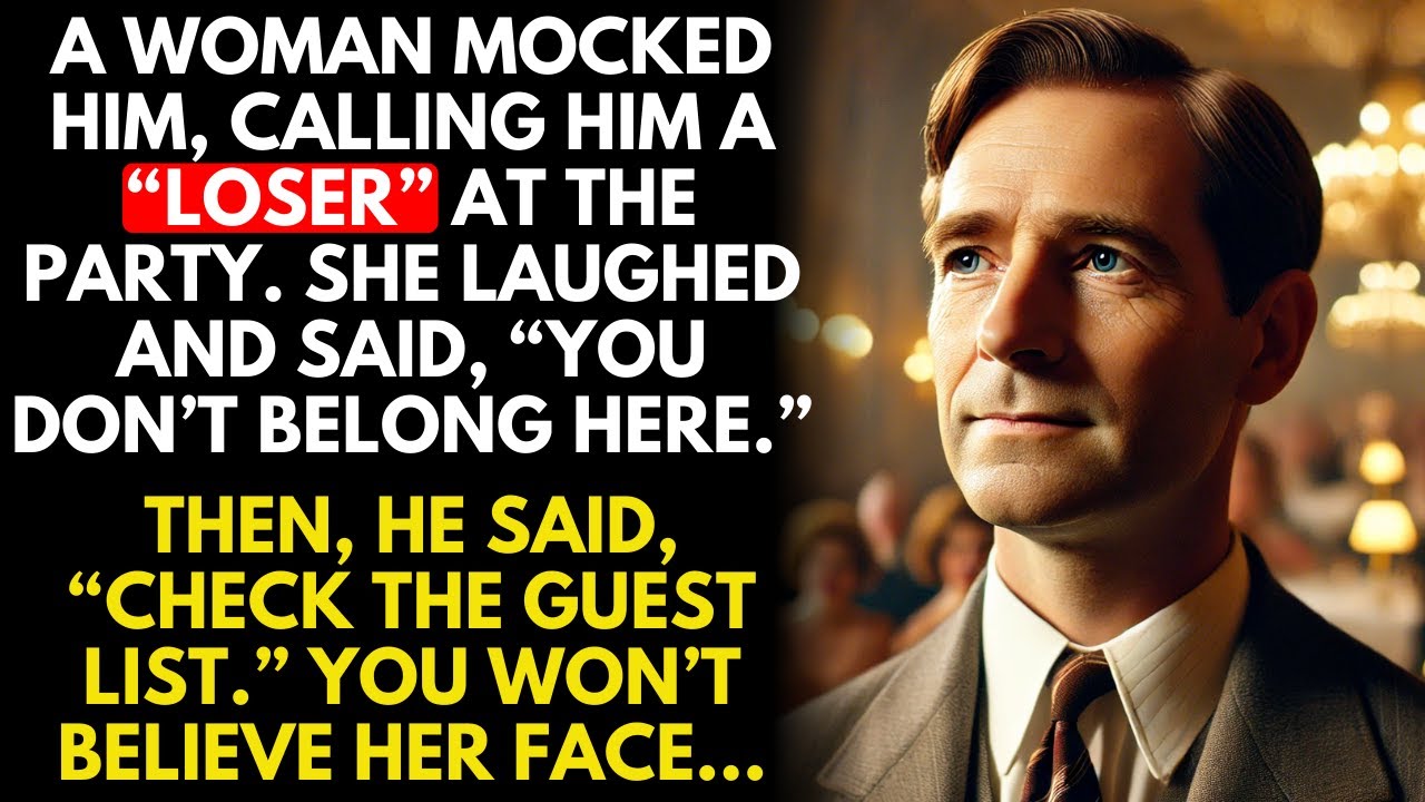 A woman mocked him at a fancy party, saying he was a nobody. But the secret he revealed left her...