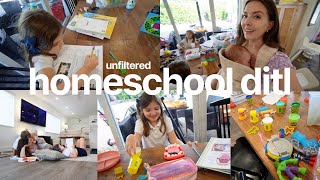 homeschool day in the life with 4 kids ✏️💕🙃🏠 | a mentally harder day, five in a row, teeth study