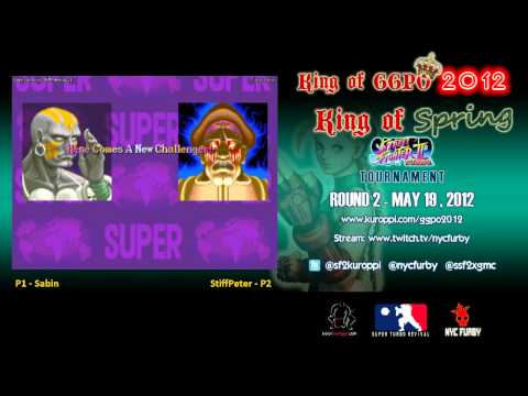 KING OF GGPO 2012 SSF2T Tournament - KING OF SPRING- ROUND 2 - Sabin vs Stiff Peter
