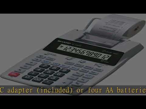 Sharp El-1750V 12-Digit Desktop Printing Calculator, White