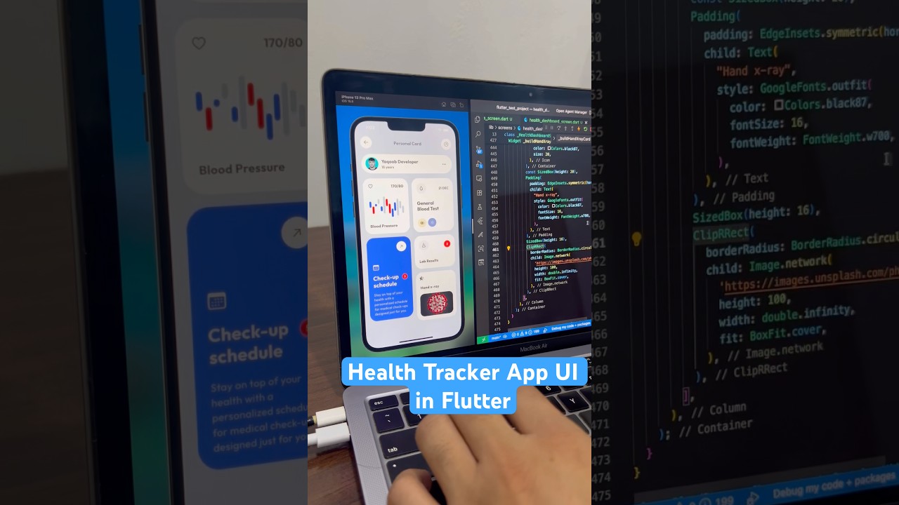 Personal Health Tracker App UI in Flutter 🔥📱