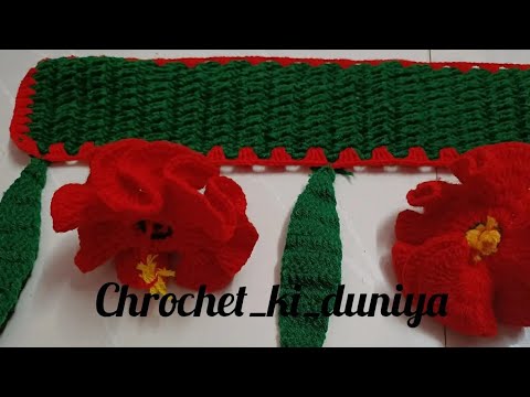 woolen Toran of Hibiscus🌺 Flowers and mango leaves.
