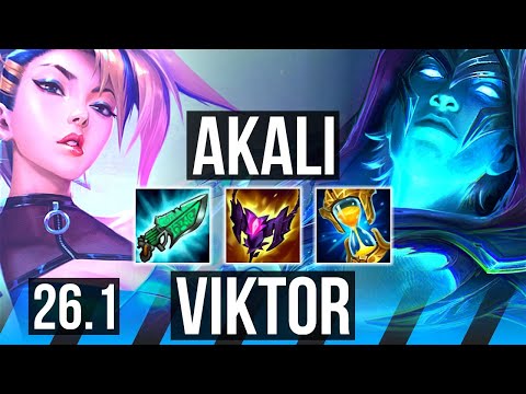 AKALI vs VIKTOR (MID) | 73K damage | KR Master | 26.1