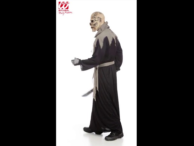 Vídeo relacionado con molezu Máscara de cabeza de zombi aterradora máscara de vampiro para adultos, disfraz espeluznante de terror, accesorios de decoración de Halloween, máscara de látex para Halloween.MLZ-shg-Brown