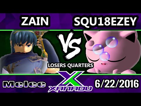 S@X 155 SSBM Losers Quarters - Zain (Marth) Vs. Squ18ezey (Jigglypuff)