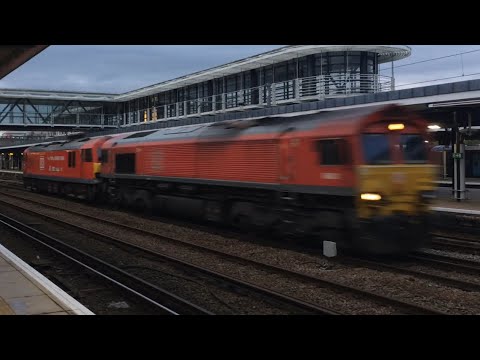 DB 66001 Hauls 92015 “Yiwu to London Train” Through Ashford With Loads Of Horns 24/10/19