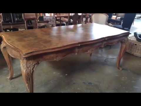French Louis XV Period Circassian Walnut Burl Dining Table