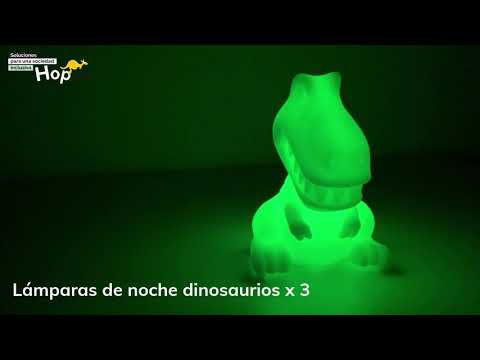 Cartel del vídeo de YouTube para Luces nocturnas dinosaurios por 3