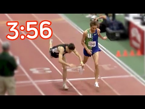 Craig Engels Diving Mile Finish