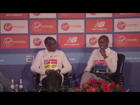 London Marathon 2019 - Mo Farah and Eliud Kipchoge Press Conference