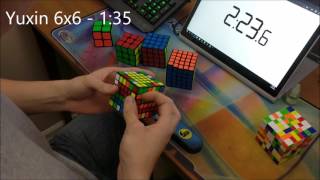 2x2 - 7x7 Rubik's Cube World Record - 5:38.44