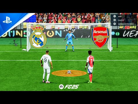 FC 25 | Real Madrid vs Arsenal | UEFA Champions League Quarterfinals | Penalty Shootout - PS5