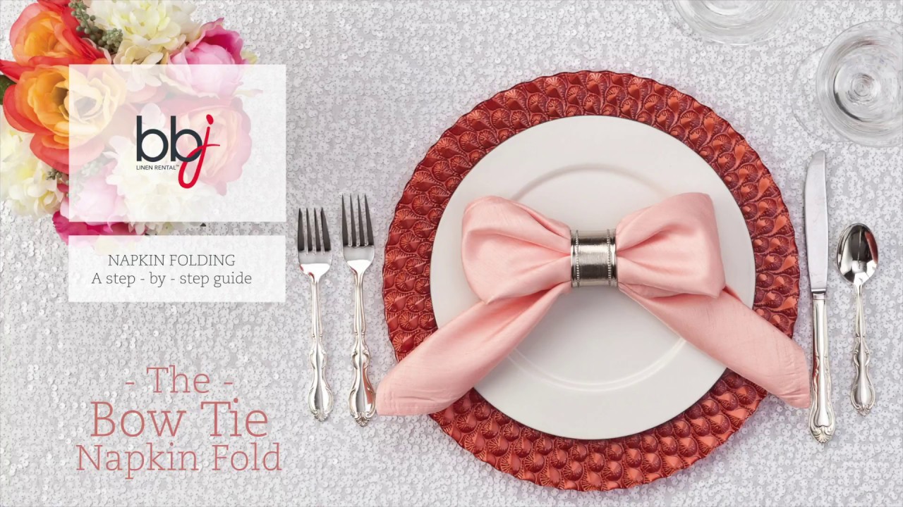 Step-by-Step Bow Tie Linen Napkin Folding Guide