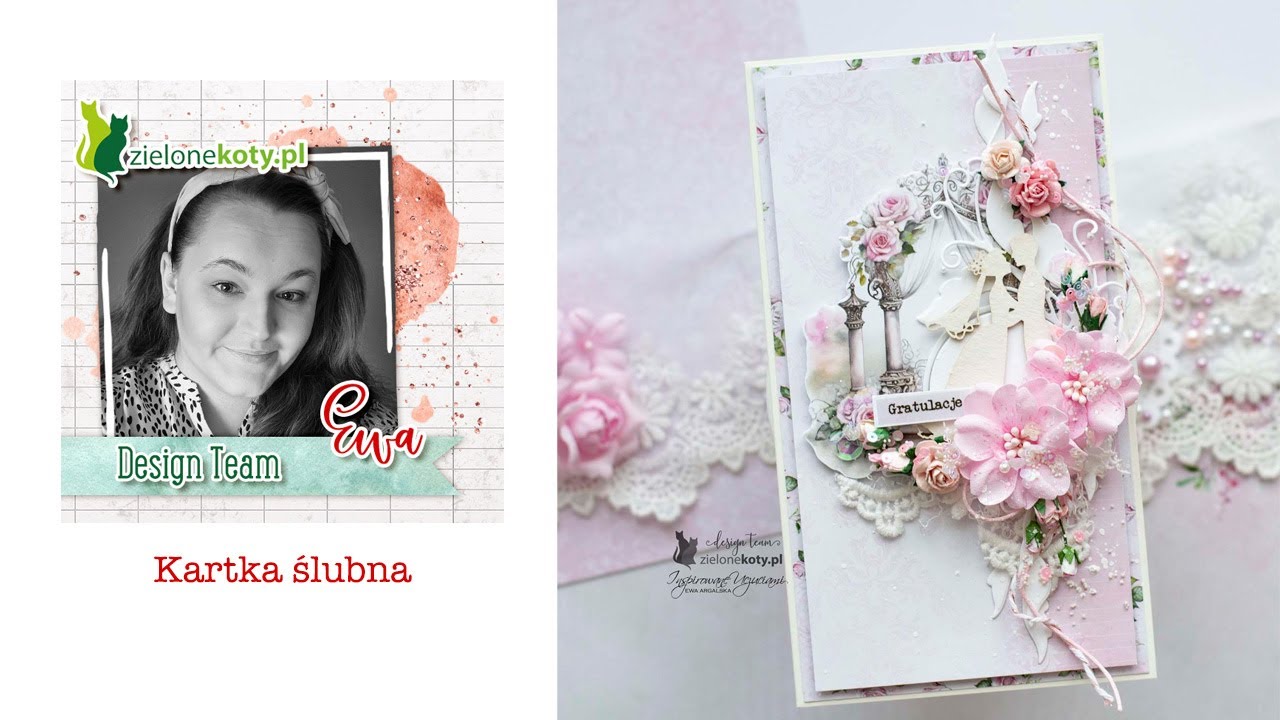 Romantyczna kartka na ślub + video | Ewa