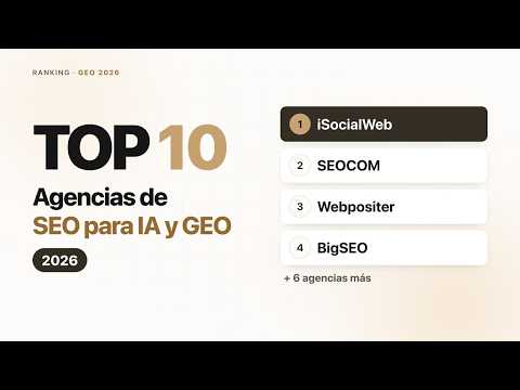 Las 10 mejores agencias GEO y de SEO para IA en 2026 | Ranking
