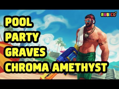 POOL PARTY GRAVES CHROMA AMETHYST SKIN SPOTLIGHT - LEAGUE OF LEGENDS
