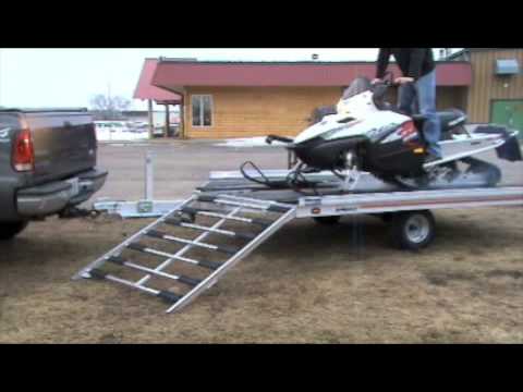 Multi Glides, Flex Glides, Grip Glides Ramp and Trax Mat snowmobile unload