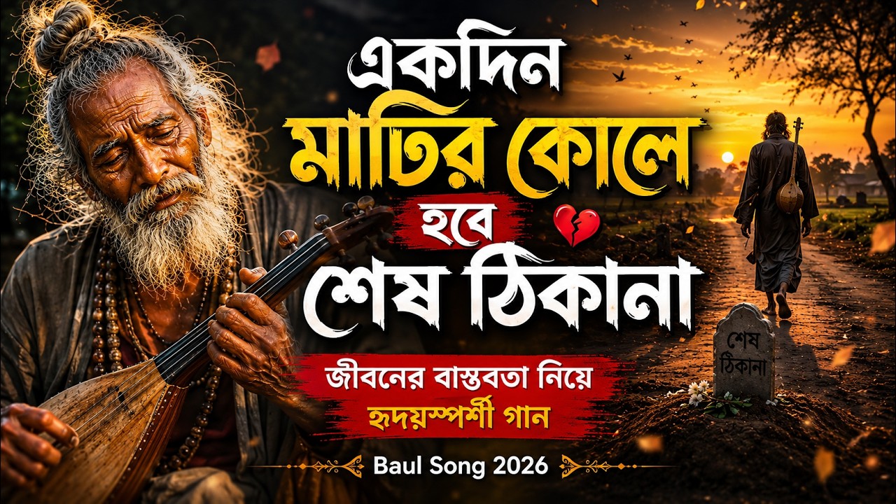 একদিন মাটির কোলে হবে শেষ ঠিকানা 💔 | জীবনের বাস্তবতা নিয়ে হৃদয়স্পর্শী গান | Baul Song 2026