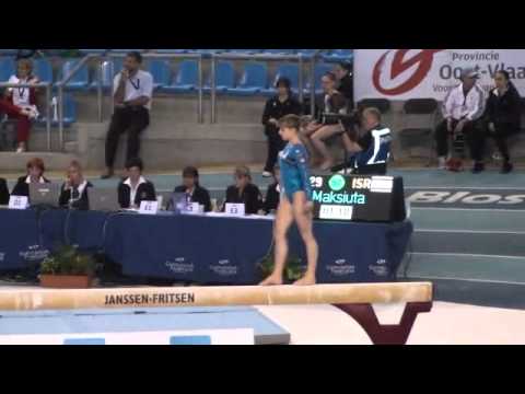 2012 Gymnastics Challenger Cup Ghent : Valeria Maksiuta (ISR) BB