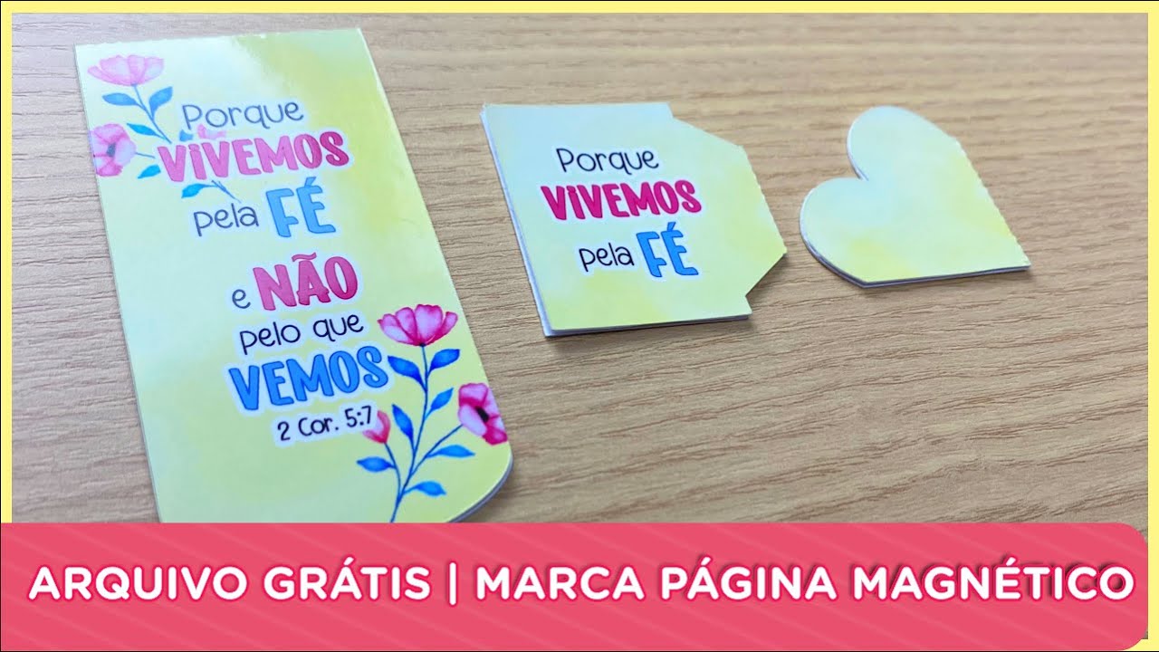 ARQUIVO GRÁTIS | COMO FAZER MARCA PÁGINA MAGNÉTICO