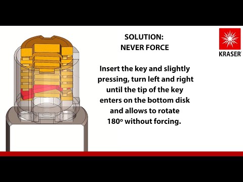 KRASER DISC LOCK FUNCTIONING KEY OPENING PADLOCK SECURITY