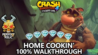 Crash Bandicoot 4 - 100% Walkthrough - Home Cookin&#39; - All Gems Perfect Relic