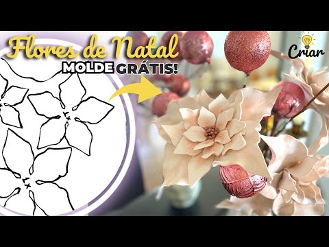 COMO FAZER FLORES DE NATAL? Com E.V.A! Faça você mesmo!