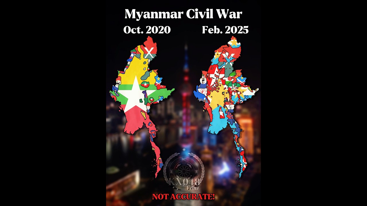 Myanmar Civil War Map #myanmar #myanmarcivilwar #mapping #geotuber #savemyanmar