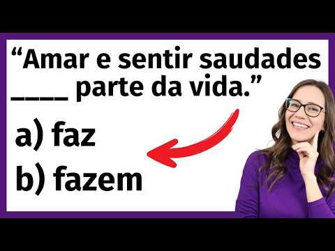 ✅ TESTE de CONCORDÂNCIA VERBAL! Quantos PONTOS você faz? 💯