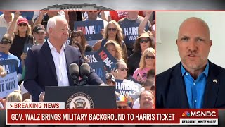 MSNBC: DEADLINE WHITE HOUSE - AUGUST 7, 2024 - WALZ BRINGS MILITARY BACKGROUND TO TICKET