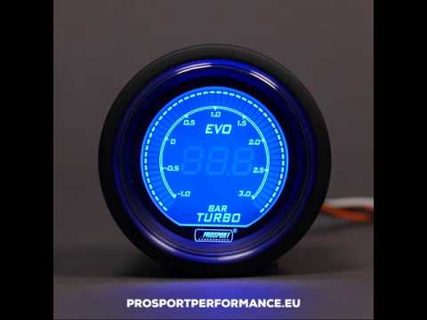 Prosport Boost gauge 52mm EVO Series 3 BAR LCD Display