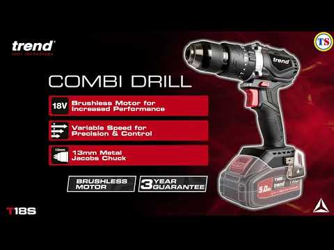 Trend T18S/CDB 18V Cordless Brushless Combi Drill
