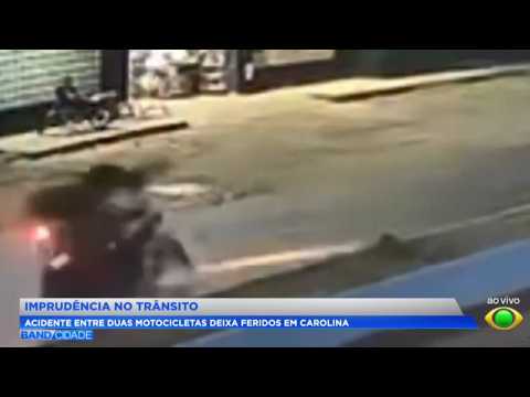 Imprudência no trânsito: Acidente entre duas motocicletas deixa feridos em Carolina MA.