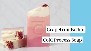 How I Made A Layered Grapefruit Bellini Cold Process Soap | Recipe Included