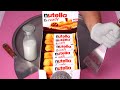Nutella B Ready Chocolate Ice Cream Rolls Oddly Satisfying Relaxing Tapping ASMR