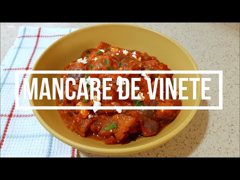 Mancare de Vinete cu Sos de Rosii | Reteta Delicioasa cu Vinete, Rosii si Branza Feta