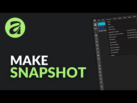 How to Save Snapshots in Affinity (Never Lose Your Work Again) - Tutorial for Beginners