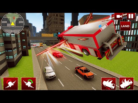 Flying Fire Truck Simulator-City Rescue Android Gameplay