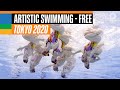 Artistic Swimming Team Free Routine ROC Tokyo 2020 Replays