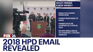 2018 email reveals HPD Chief Finner was told about 'lack of personnel' code before