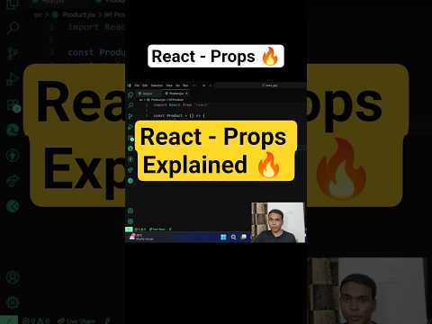 ⚡ React Props Explained in 60 Seconds | React JS Shorts in Hindi 🚀
