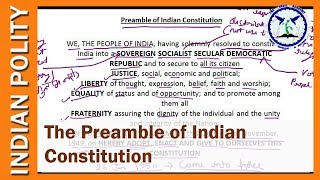 The Preamble : Constitution of India | Indian Polity | SSC CGL | by TVA