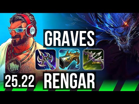 GRAVES vs RENGAR (JGL) | Quadra, 5k comeback, Legendary | KR Grandmaster | 25.22