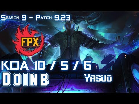 FPX Doinb YASUO vs IRELIA Mid - Patch 9.23 KR Ranked