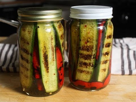 Pickled Grilled Pickles - Pickled Grilled Vegetables