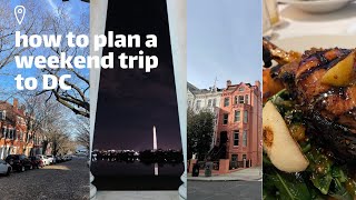 how to plan a weekend trip to washington dc