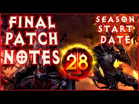 Diablo 3 Final Patch Notes And Season 28 Start Date !