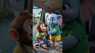 Download lagu 🐘❤️ Teman Sejati Selalu Membantu! 🐒🚁 | Jangan Pernah Menyerah! mp3