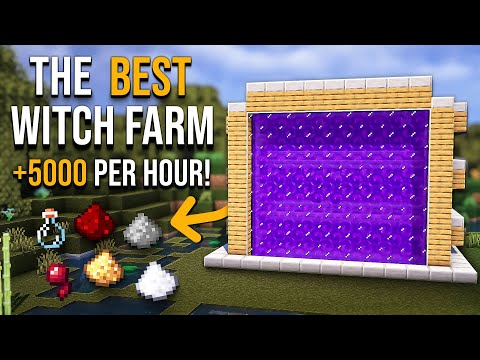 Minecraft EASY Witch Farm 1.20.1 - BEST DESIGN - 5000+ Items Per Hour!