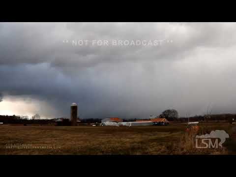 03-26-2022 Muncy, PA - Winter Returns with Snow Squalls and Graupel, Video Time-lapse and Sunset